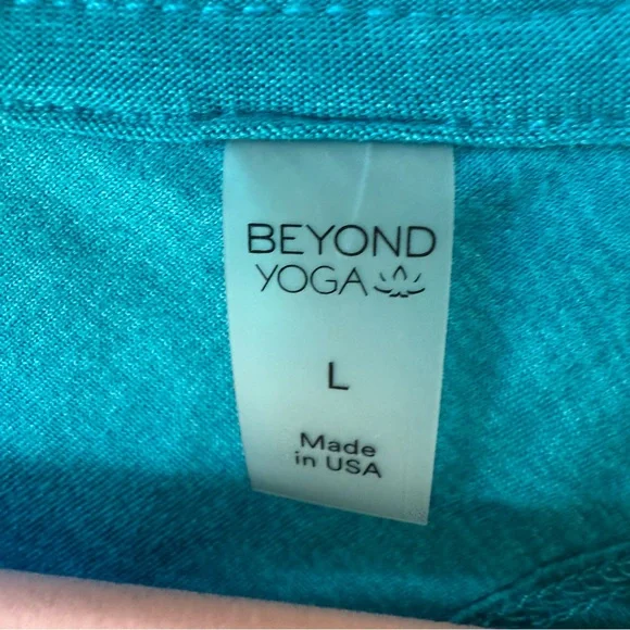 Beyond yoga women’s turquoise, long sleeve tank top/pullover/top size large - Picture 13 of 15